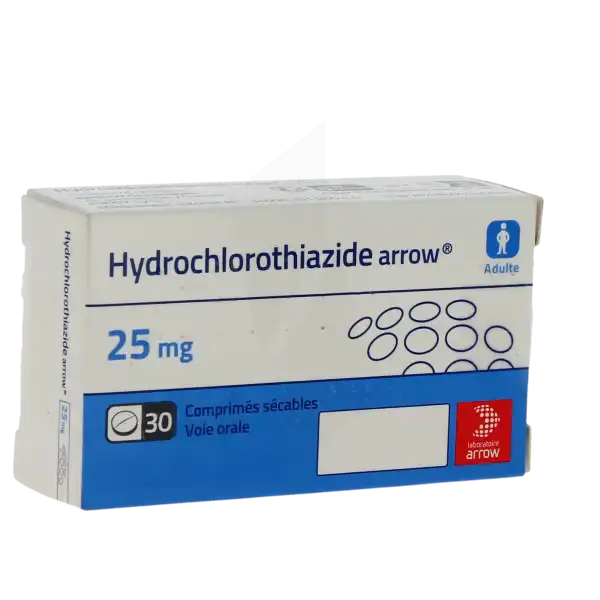 Hydrochlorothiazide Arrow 25 Mg, Comprimé Sécable