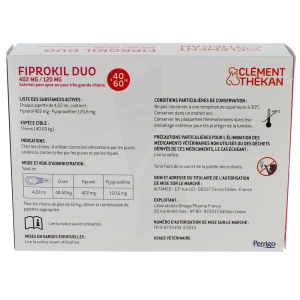 Fiprokil Duo 402 Mg/120 Mg Solution Pour Spot-on Pour Tres Grands Chiens, Solution Pour Spot-on