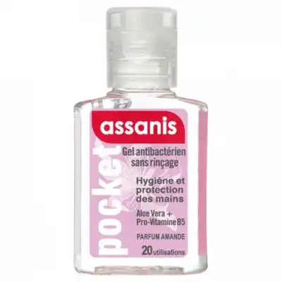 Assanis Pocket Parfumés Gel Antibactérien Mains Amande 20ml à Pau