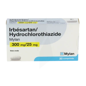 Irbesartan/hydrochlorothiazide Viatris 300 Mg/25 Mg, Comprimé