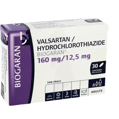 Valsartan Hydrochlorothiazide Biogaran 160 Mg/12,5 Mg, Comprimé Pelliculé à TOULON