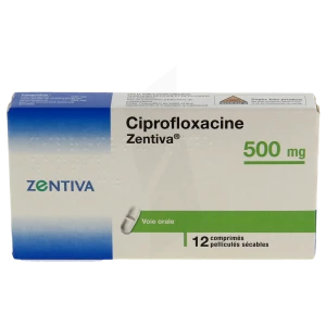 Ciprofloxacine Zentiva 500 Mg, Comprimé Pelliculé Sécable