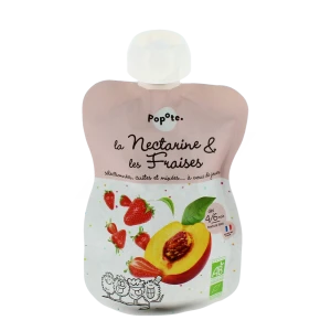 Popote Alimentation Infantile Nectarine Fraise Gourde/120g