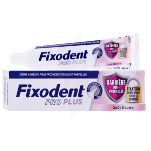 Fixodent Pro Plus La Meilleure Technologie Anti-particules Cr Adhésive Neutre T/40g