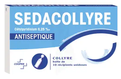 Sedacollyre Cetylpyridinium 0,025 % Collyre En Récipient Unidose 10unid/0,4ml à Mérignac