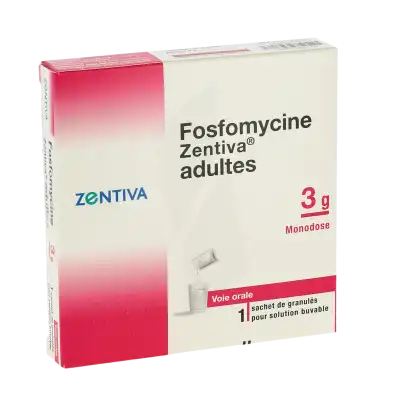 Fosfomycine Zentiva Adultes 3 G, Granulés Pour Solution Buvable En Sachet à VIC-LE-COMTE