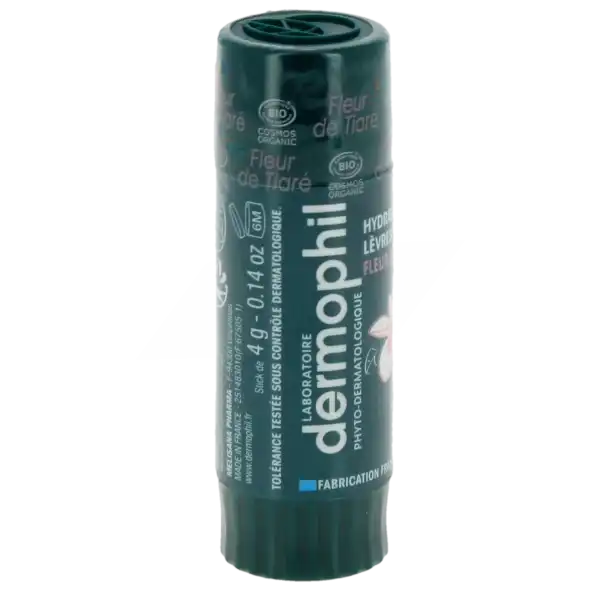 Dermophil Indien Stick LÈvres Fleur De TiarÉ Bio 4g