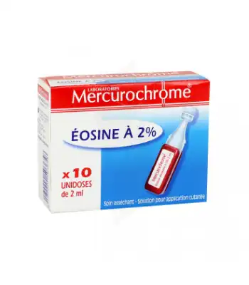 Mercurochrome Eosine à 2% Unidoses 10 X 2ml à Andernos