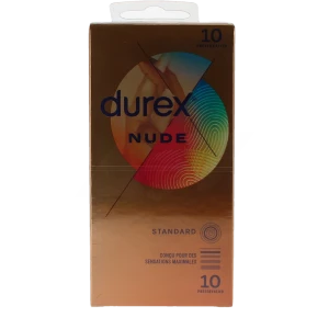 Durex Nude Original Préservatif Lubrifié Boîte De 10