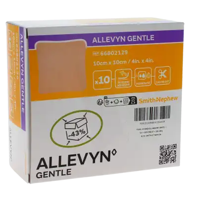 Allevyn Gentle Pansement Hydrocel 10 X 10 Cm Boîte De 10 à Saint-Médard-en-Jalles