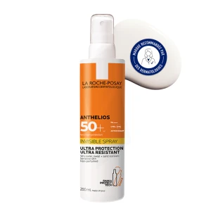 La Roche Posay Anthelios Crème Solaire En Invisible Corps Spf50+ Avec Parfum Spray/200ml