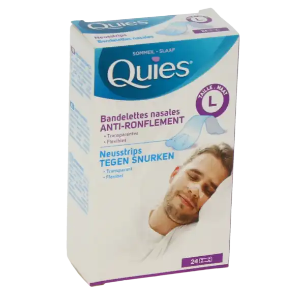 Quies Bandelettes Nasales Anti-ronflement L B/24