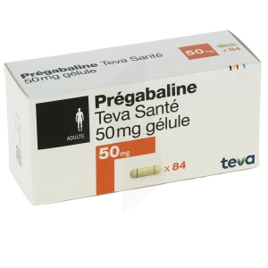 Pregabaline Teva Sante 50 Mg, Gélule