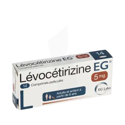 LEVOCETIRIZINE EG 5 mg, comprimé pelliculé