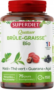 Superdiet Quatuor Bio Comprimés Brûle Graisse B/150