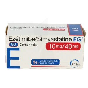 Ezetimibe/simvastatine Eg 10 Mg/40 Mg, Comprimé