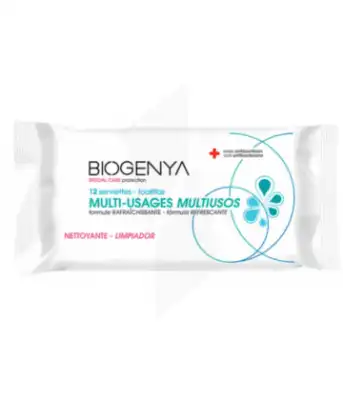 Biogenya Lingettes Multi-usages Nettoyantes Et Désinfectantes B/12 à SAINT-CYR-SUR-MER