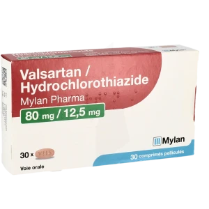 Valsartan/hydrochlorothiazide Viatris 80 Mg/12,5 Mg, Comprimé Pelliculé