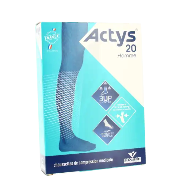 Actys 20 Chaussette Pf Homme Noir T3n