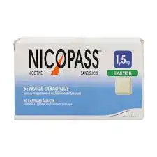 Nicopass 1,5 Mg Sans Sucre Eucalyptus, Pastille édulcorée à L'aspartam Et à L'acésulfame Potassique à RUMILLY