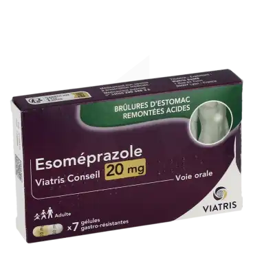 ESOMEPRAZOLE VIATRIS CONSEIL 20 mg, gélule gastro-résistante