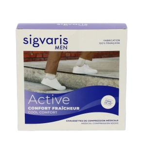 Sigvaris Active Confort FraÎcheur Chaussettes  Homme Classe 2 Noir X Large Normal