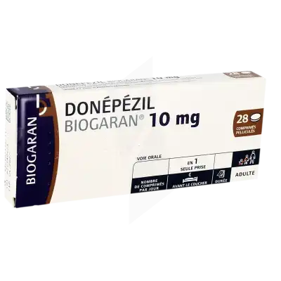Donepezil Biogaran 10 Mg, Comprimé Pelliculé à Paris