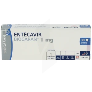 Entecavir Biogaran 1 Mg, Comprimé Pelliculé
