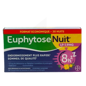 Euphytose Nuit Lp 1,9mg Comprimés Boîte De 30