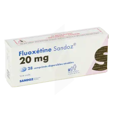 Fluoxetine Sandoz 20 Mg, Comprimé Dispersible Sécable à Bordeaux