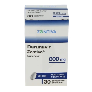 Darunavir Zentiva 800 Mg, Comprimé Pelliculé