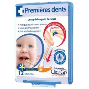 Clic&go Solution Poussée Dentaire Bébé 12 Unidoses