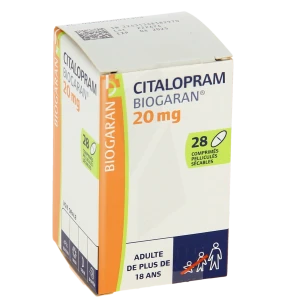 Citalopram Biogaran 20 Mg, Comprimé Pelliculé Sécable