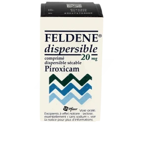 Feldene Dispersible 20 Mg, Comprimé Dispersible Sécable