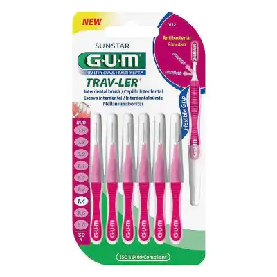 Gum Travler Brossette Inter-dentaire De Voyage 1,4mm B/6 à CHAMPAGNOLE