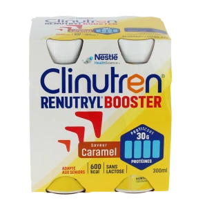 Clinutren Renutryl Booster Nutriment Caramel 4 Bouteilles/300ml