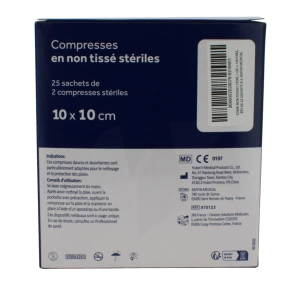 Mefra Compr Non Tissé Stérile 10x10cm 25sach/2