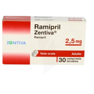 Ramipril Zentiva 2,5 Mg, Comprimé Sécable