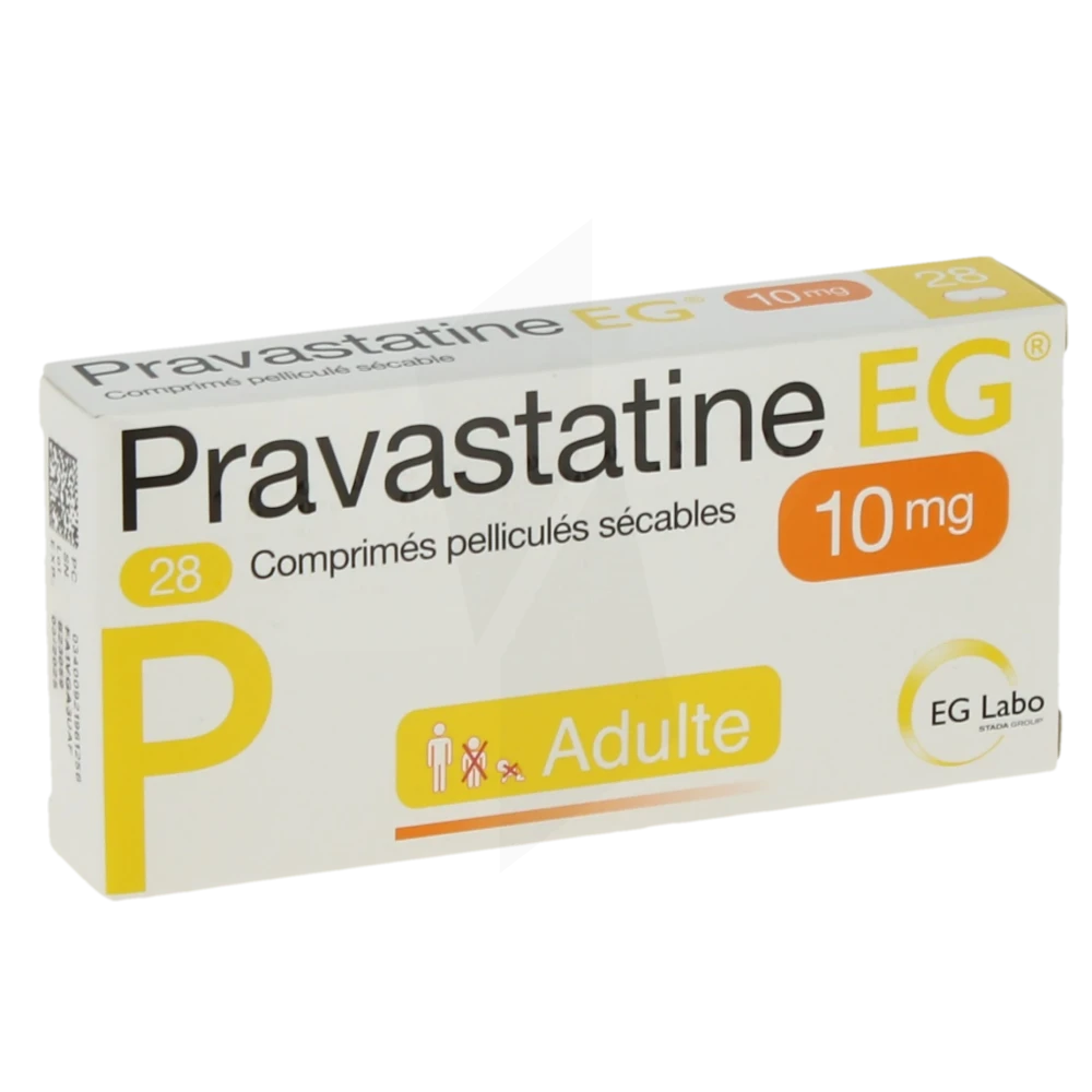 Pravastatine Eg 10 Mg, Comprimé Pelliculé Sécable