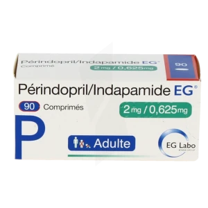 Perindopril/indapamide Eg 2 Mg/0,625 Mg, Comprimé