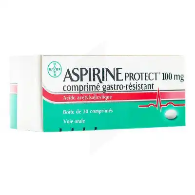 Aspirine Protect 100 Mg, 30 Comprimés Gastro-résistant à Pessac