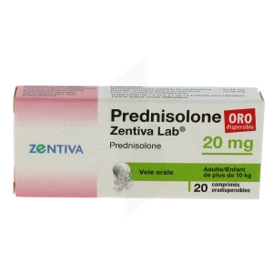 Prednisolone Zentiva Lab 20 Mg, Comprimé Orodispersible