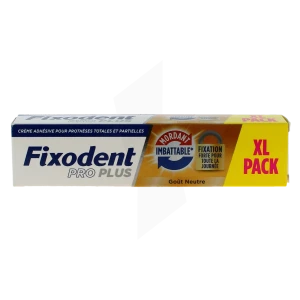 Fixodent Pro Plus Mordant Imbattable Crème Adhésive Tube De 60 G
