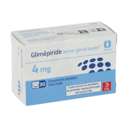 Glimepiride Arrow Generiques 4 Mg, Comprimé Sécable à Blere