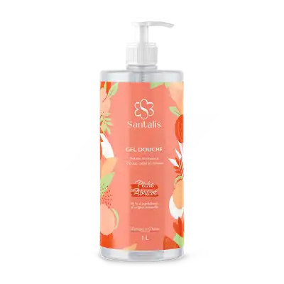 Santalis Dermo Gel Douche Pêche-abricot Fl Pompe/1l à LA ROCHE SUR YON