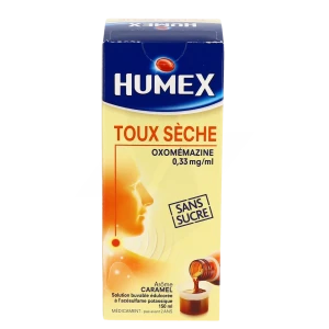 Humex Toux Seche Oxomemazine 0,33 Mg/ml Sans Sucre, Solution Buvable édulcorée à L'acésulfame Potassique