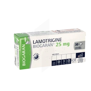 Lamotrigine Biogaran 25 Mg, Comprimé Dispersible