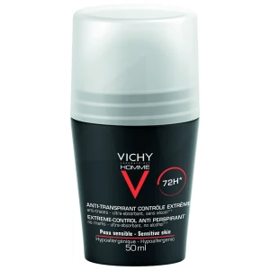 Vichy Homme Dermo-détranspirant Invisible Protect 72h Anti-taches Anti-irritations Roll-on/50ml