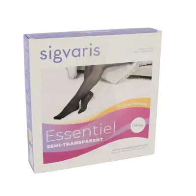 Sigvaris Essentiel Semi-transparent Bas Auto-fixants  Femme Classe 3 Noir Xx Large Normal à Mérignac