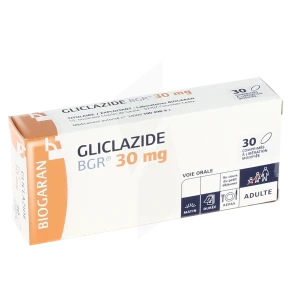 Gliclazide Bgr 30 Mg, Comprimé à Libération Modifiée